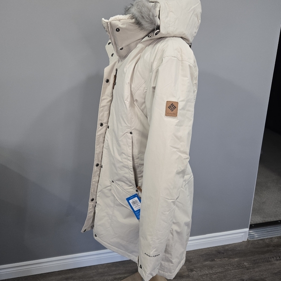 🐢 NWT Columbia Women’s Icelandite Turbodown Jacket Cream XL - Picture 7 of 17